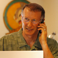 Bruce Sallan on the phone